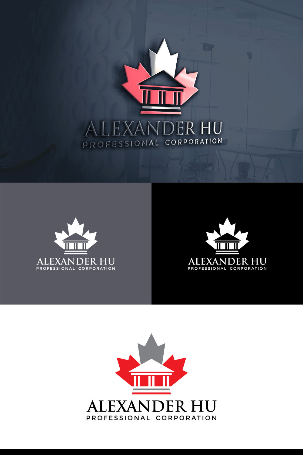 Logo Design by e-graphics for Alexander Hu Professional Corporation | Design #17811459