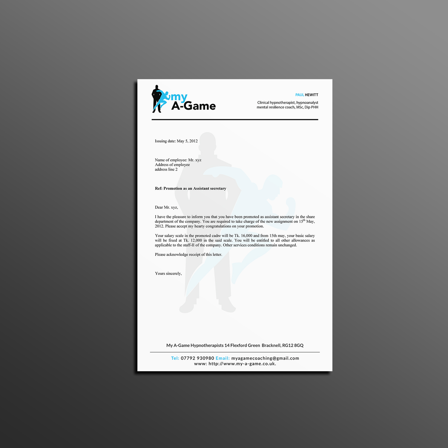 Letterhead Design by Creations Box 2015 for British Freestyle | Design #17811595