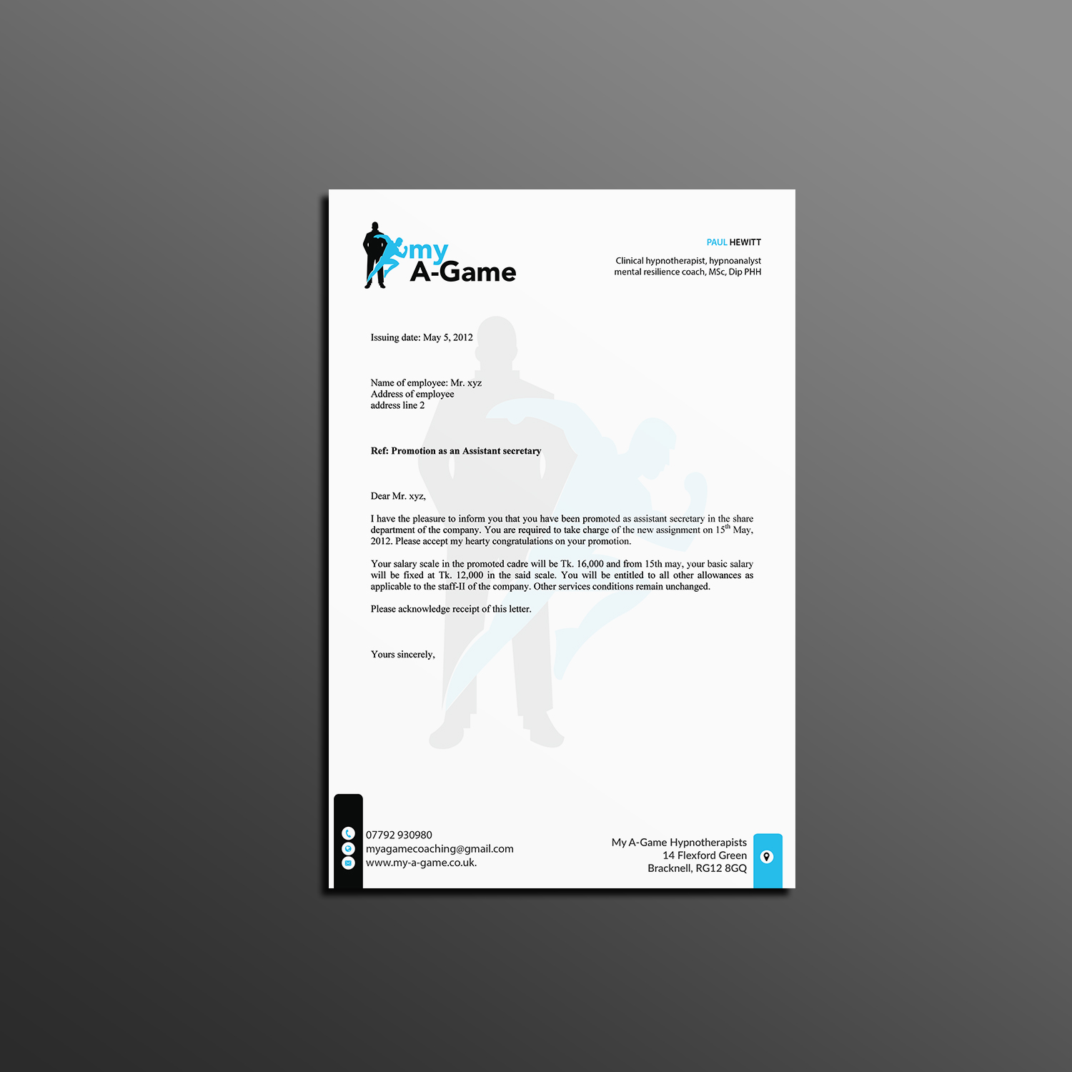 Letterhead Design by Creations Box 2015 for British Freestyle | Design #17811596