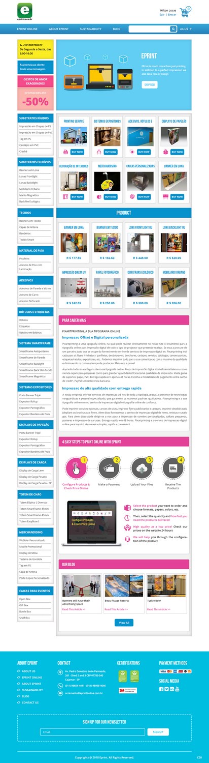 Web Design by pb for Eprint | Design #17809961