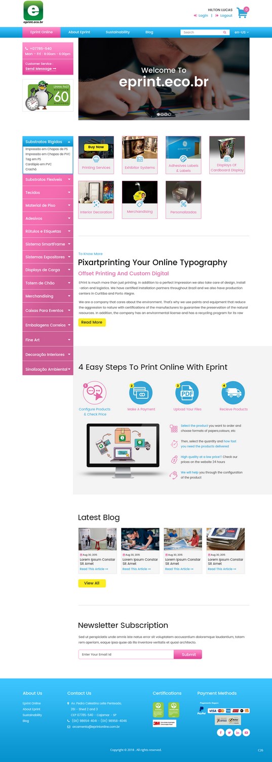 Web Design by pb for Eprint | Design #17820165