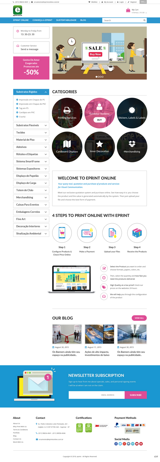 Web Design by pb for Eprint | Design #17820637