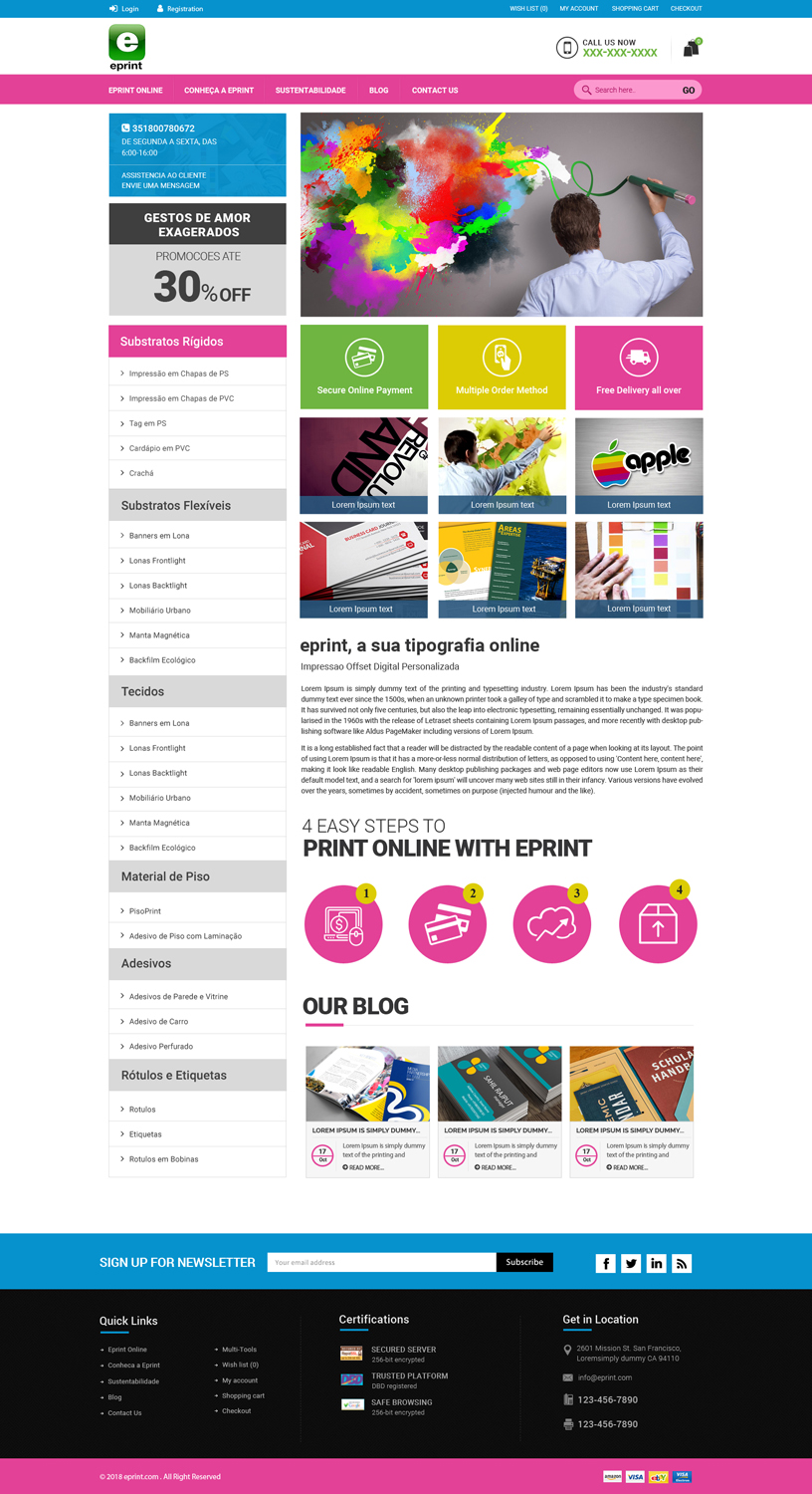 Web Design by Dream Logo Design for Eprint | Design #17838532
