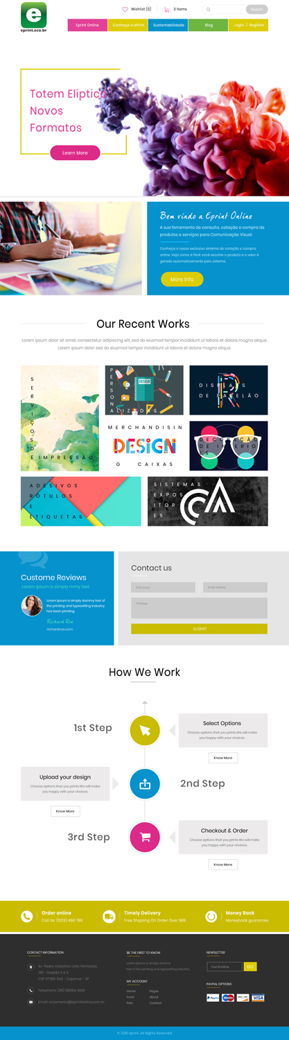 Web Design by Dream Logo Design for Eprint | Design #17838533