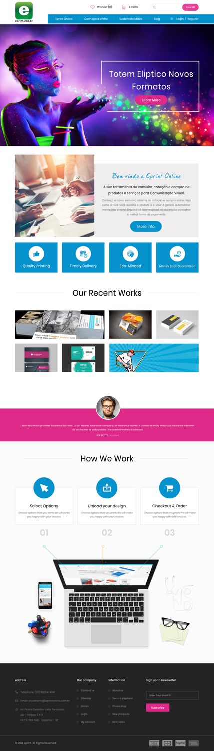 Web Design by Dream Logo Design for Eprint | Design #17838535