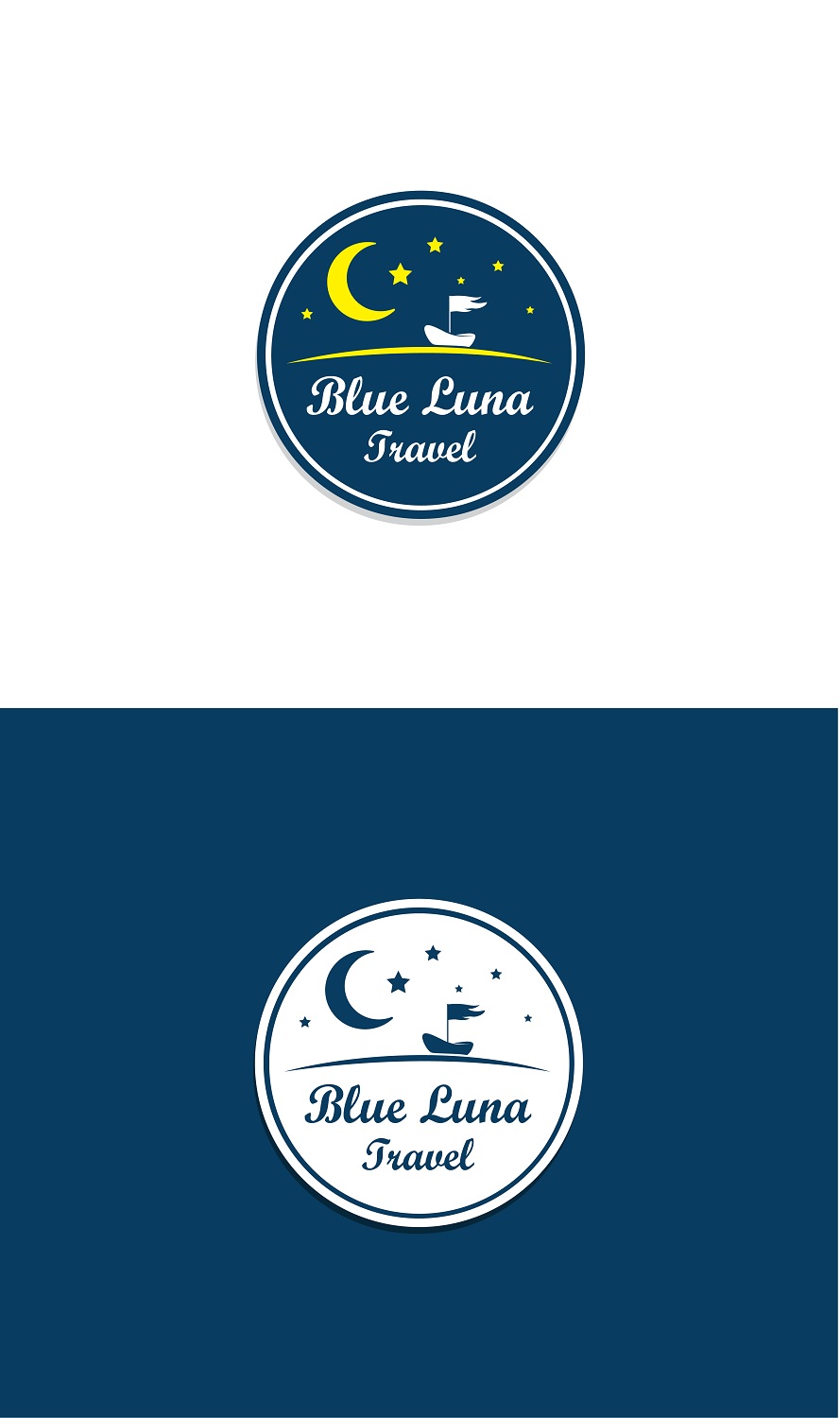 Logo Design by Kira Graphics for Blue Luna Travel | Design #17806120