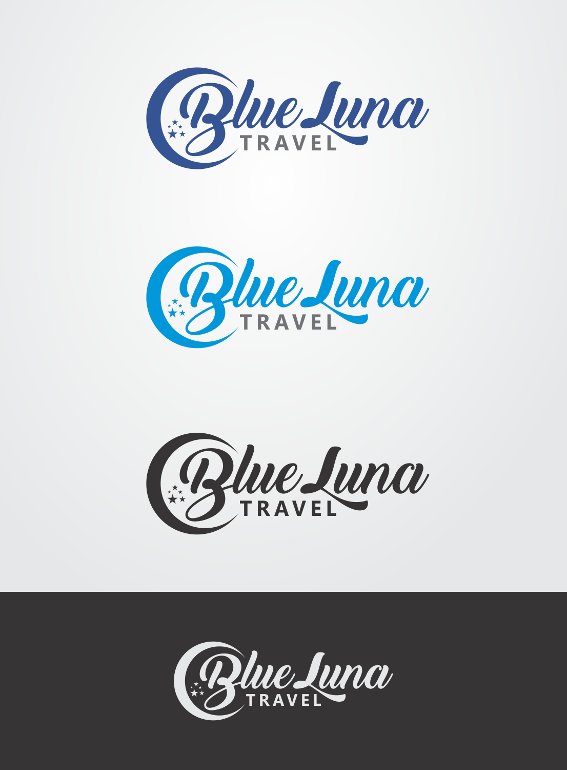 Logo Design by mehulpawar75 for Blue Luna Travel | Design: #17874821