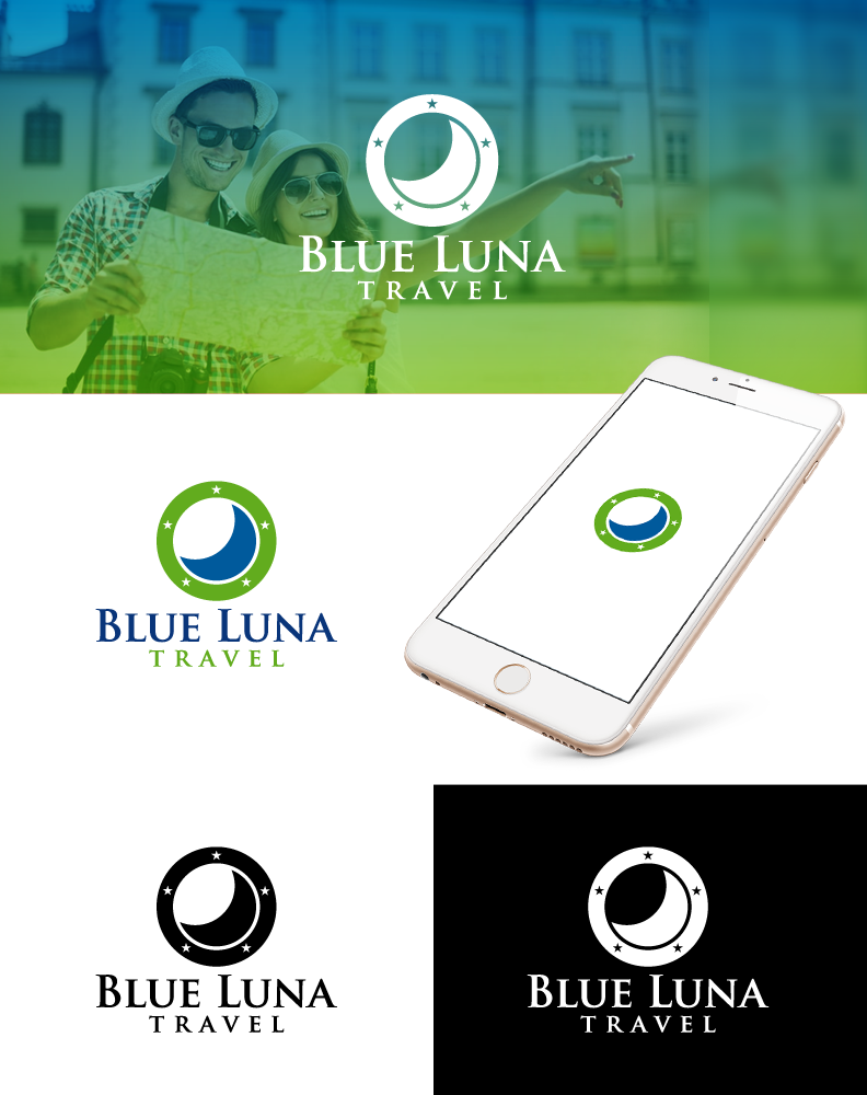 Logo Design by kenjie0476 for Blue Luna Travel | Design #17805375
