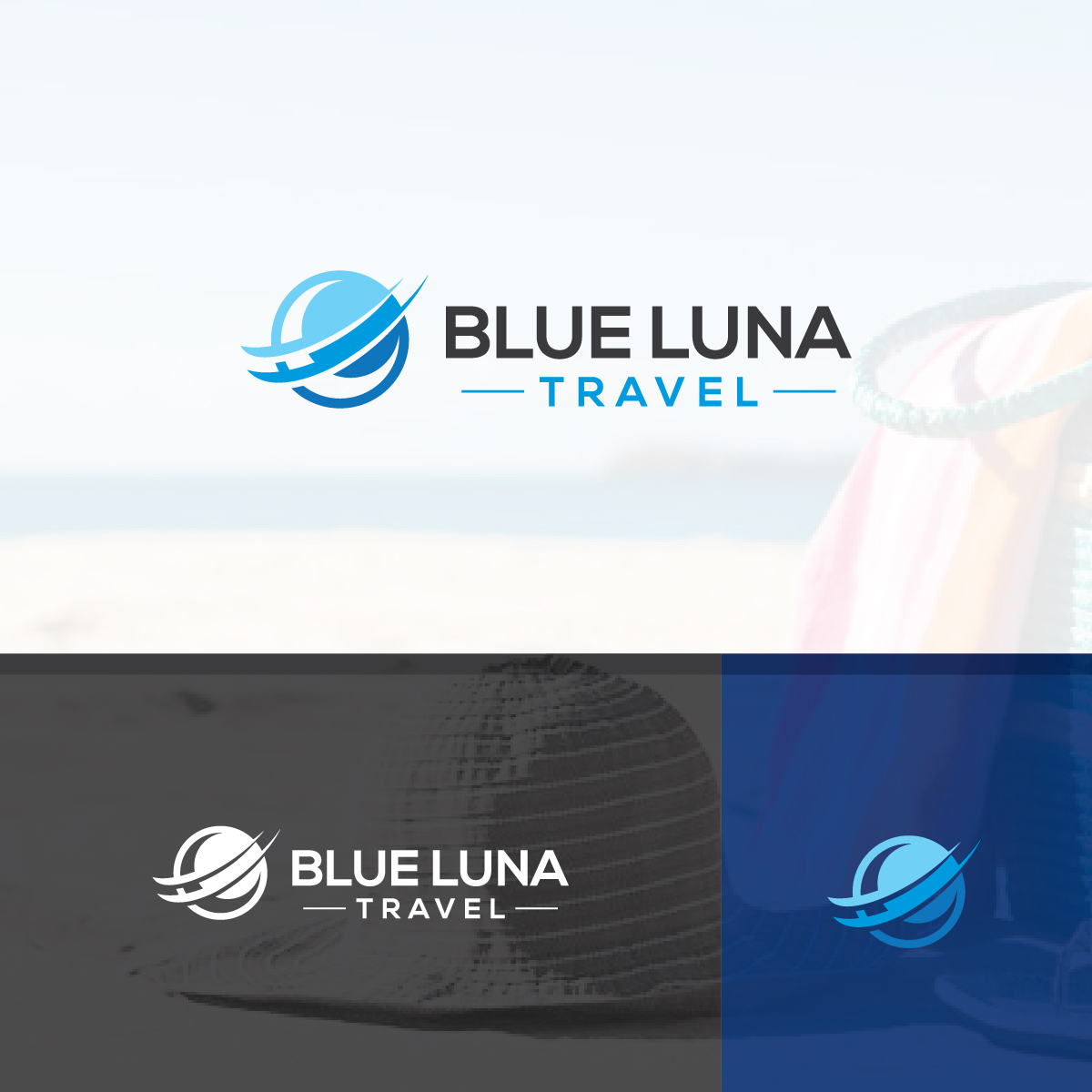 Logo Design by Logo Parlor for Blue Luna Travel | Design #17806366