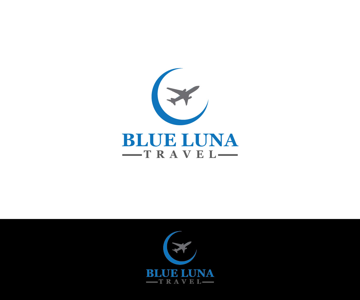 Logo Design by Isnah Logo for Blue Luna Travel | Design #17806633