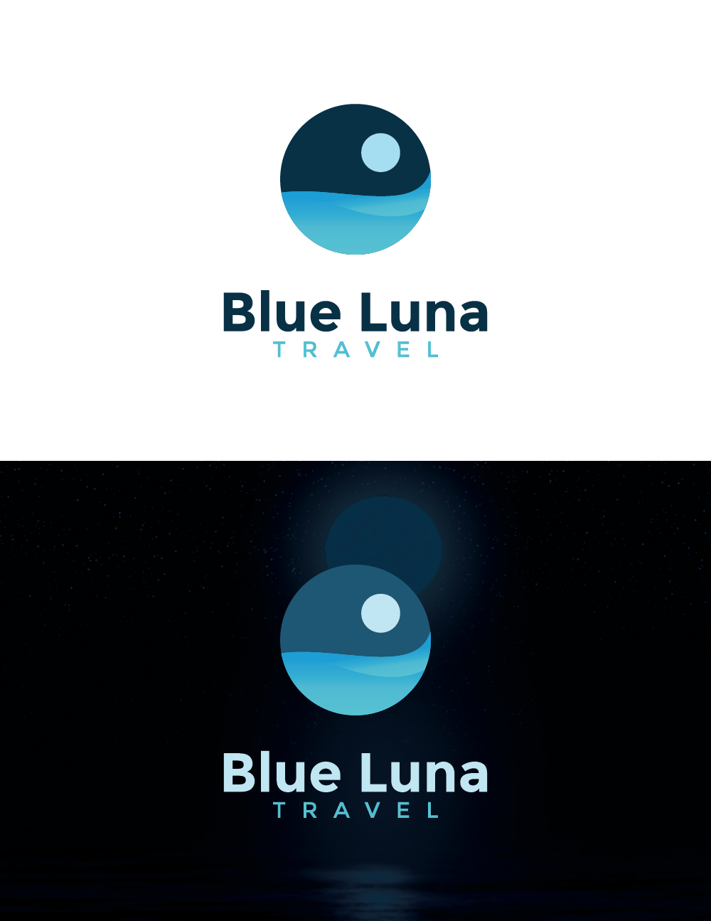Logo Design by Wild Geek for Blue Luna Travel | Design #17811475