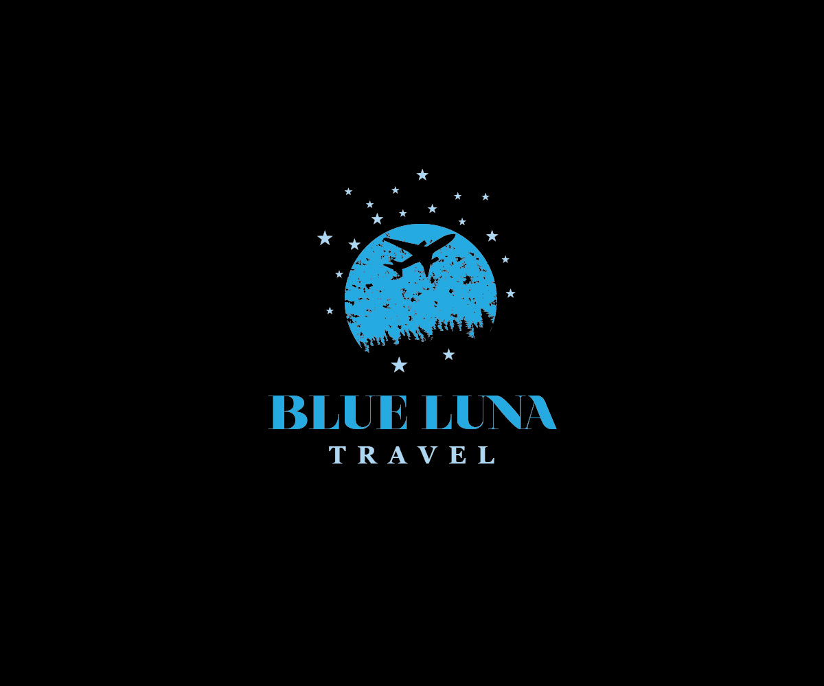 Logo Design by Memona for Blue Luna Travel | Design #17806339