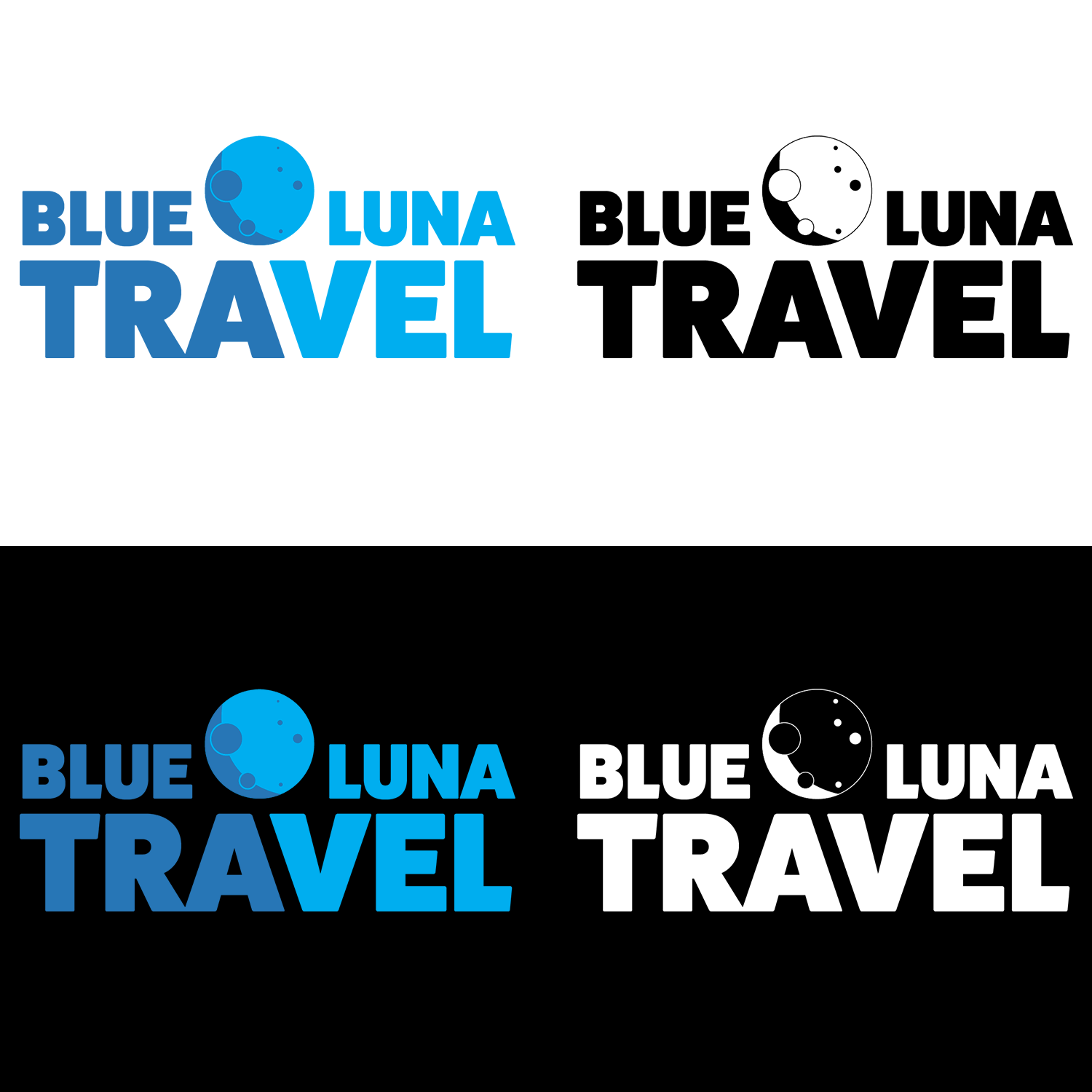 Logo Design by Beaks for Blue Luna Travel | Design #17808624
