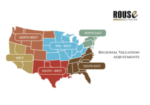 Regional Valuation Adjustments - displaying differences in US regions by equipment category | Diseño de Flyer por Brigitte Melissa B