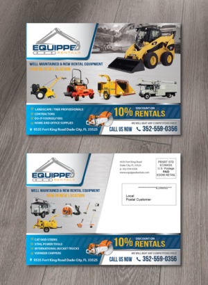 New Equipment Rental Location Postcard * | Diseño de Postal por alex989