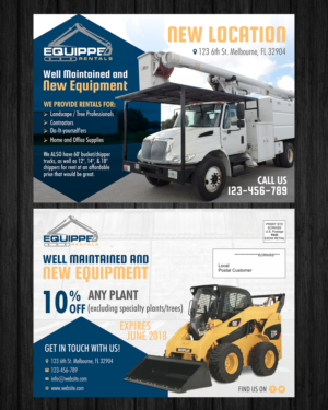 New Equipment Rental Location Postcard * | Diseño de Postal por ecorokerz