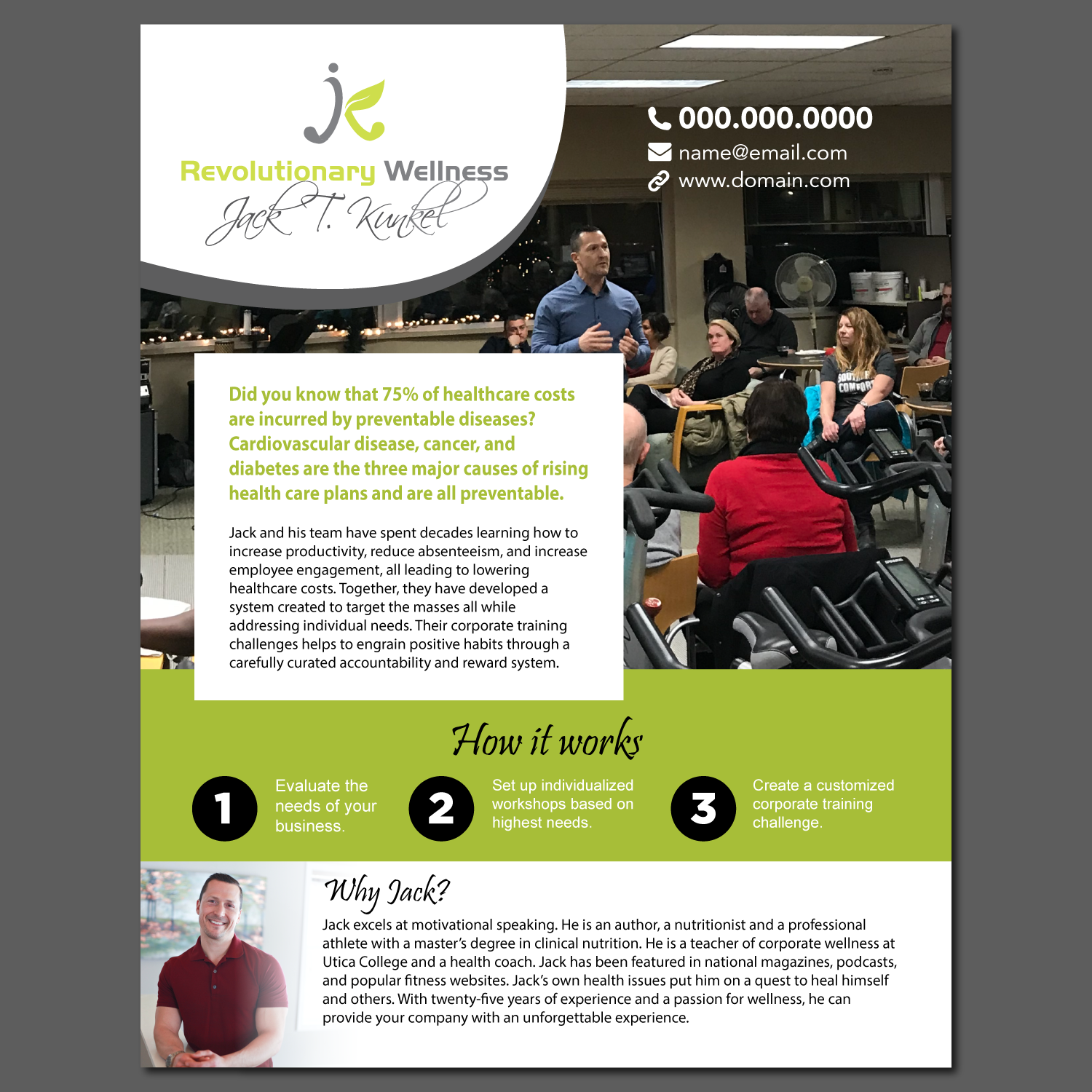 Flyer-Design von adiazudin für Jack Kunkel's Revolutionary Wellness | Design #17823695