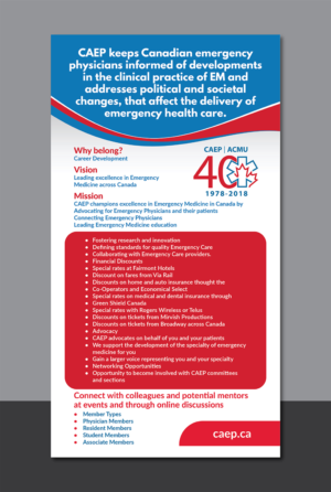 Poster-Design von Deziners Zone für Canadian Association of Emergency Physicians | Design: #17836002