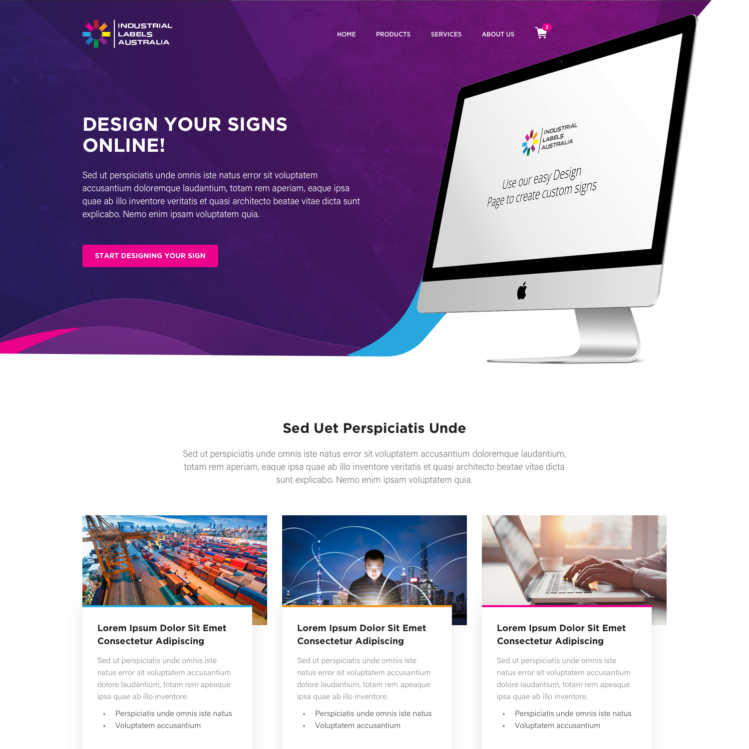 Web Design by Piumanga 2 for INDUSTRIAL LABELS AUSTRALIA | Design #18034298
