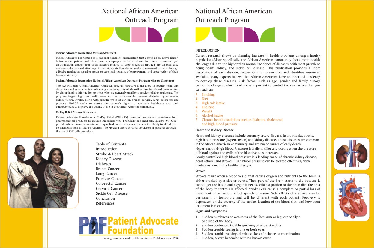 Brochure Design by PAWAN GRAPHICS for Patient Advocate Foundation | Design #2824381