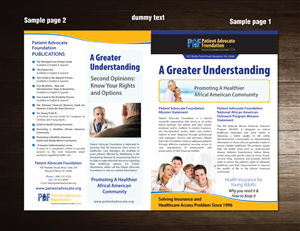 Brochure Design by meet007 for Patient Advocate Foundation | Design: #2803772
