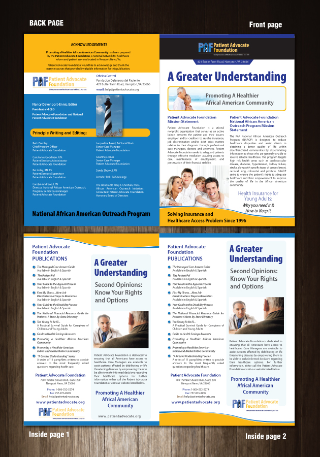 Diseño de Brochure por meet007 para Patient Advocate Foundation | Diseño #2826538