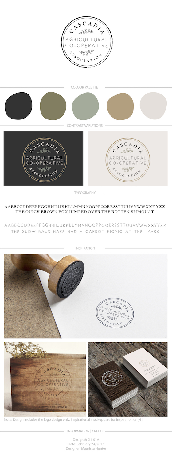 Logo Design by Maurissahunter for Cascadia Agricultural Co-operative Association | Design #17905935