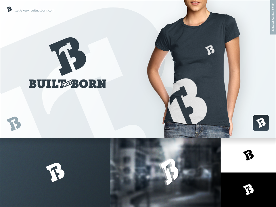 Logo Design by Raoul Camion for Built Not Born Fitness | Design #17905536