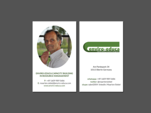 Business Card Design by Creations Box 2015 for ENVIRO-EDUCA | Design: #17837529