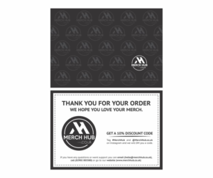 A5 Flyer to say Thank You for your Order, How to get a 10% discount and support option V2 | Flyer Design by Cut and Glue