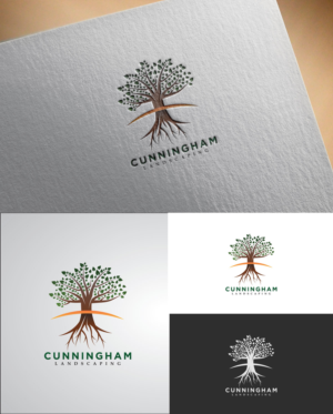Logo Design by Arrowhead for Cunningham Landscaping llc | Design: #17826668