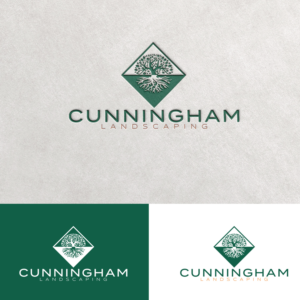 Logo Design by A t t i l a for Cunningham Landscaping llc | Design: #17825896