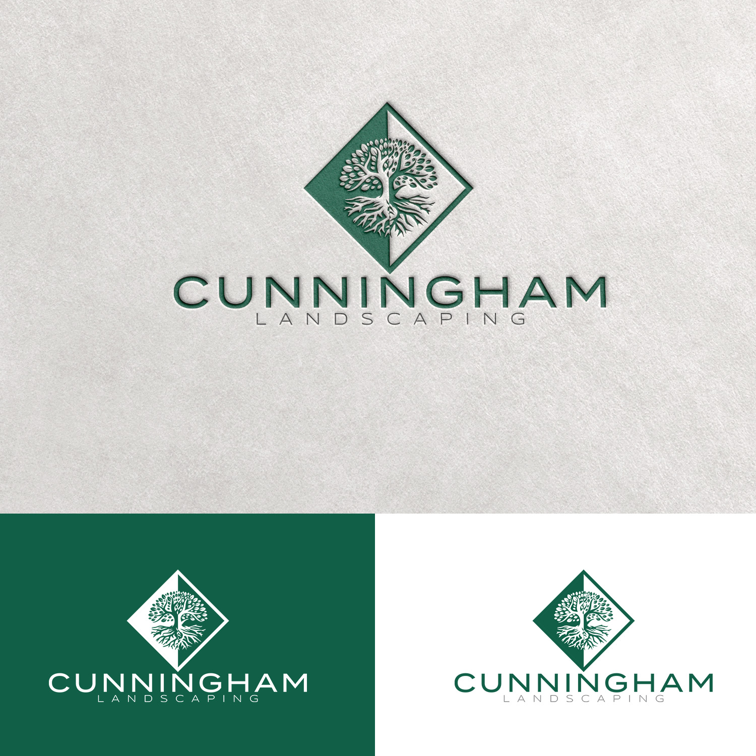 Logo Design by A t t i l a for Cunningham Landscaping llc | Design #17825901