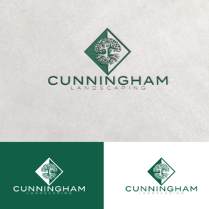 Logo Design by A t t i l a for Cunningham Landscaping llc | Design: #17825901