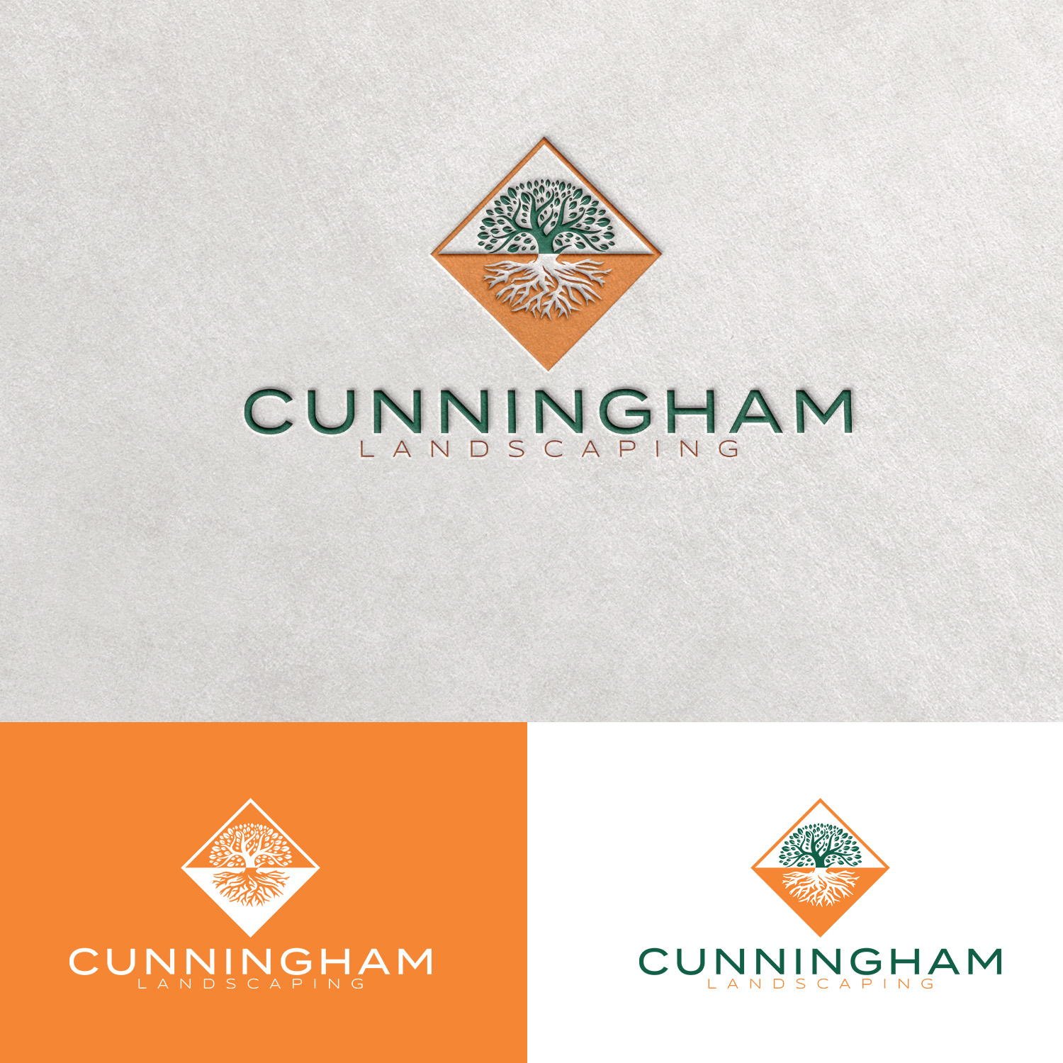 Logo Design by A t t i l a for Cunningham Landscaping llc | Design #17825904