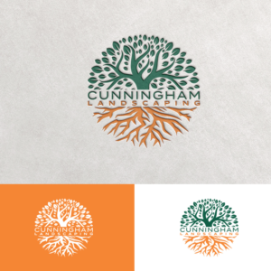 Logo Design by A t t i l a for Cunningham Landscaping llc | Design: #17826058