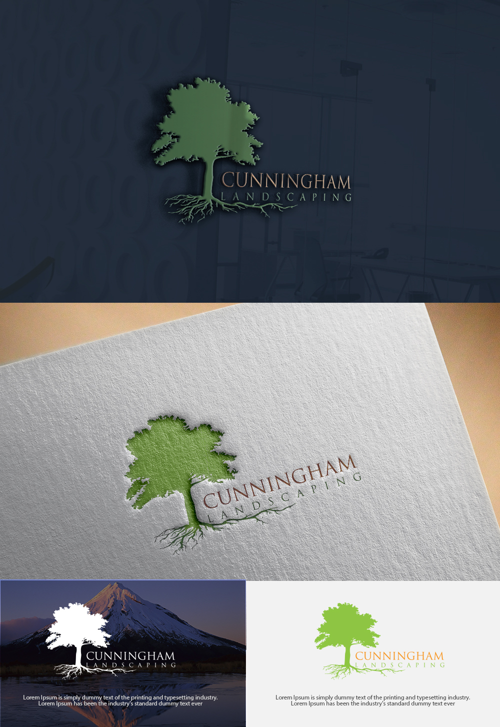 Logo Design by dr ghulam mustafa sahab for Cunningham Landscaping llc | Design #17830769