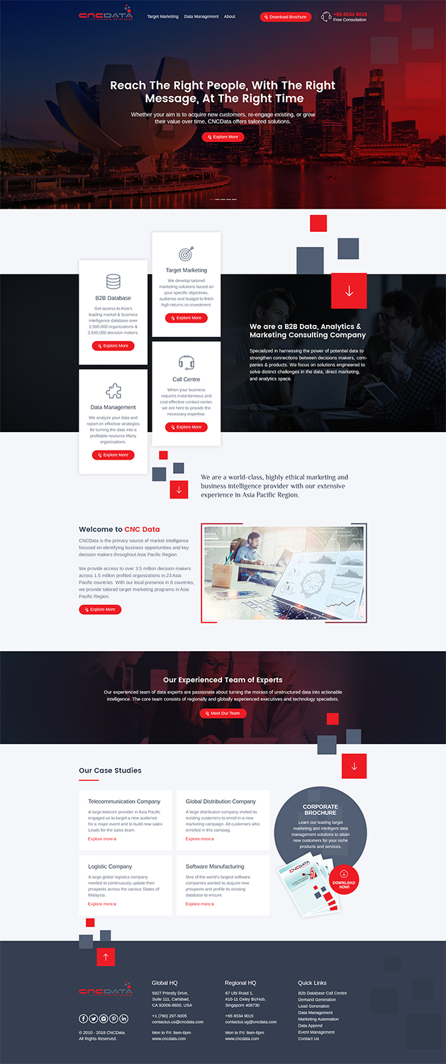 Wordpress Design by RupalTechno for CNCDATA ASIA PTE LTD | Design #17848569