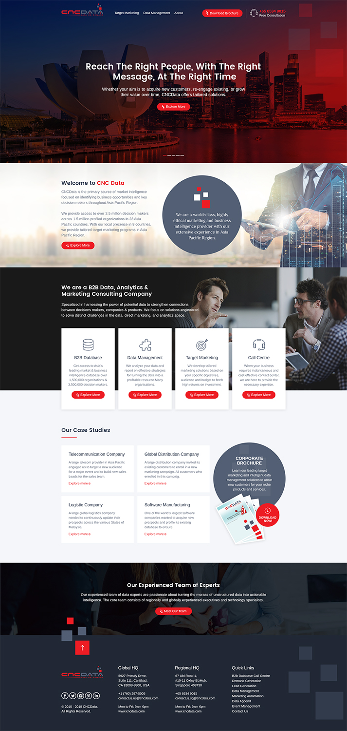Design Wordpress par RupalTechno pour CNCDATA ASIA PTE LTD | Design #17848945
