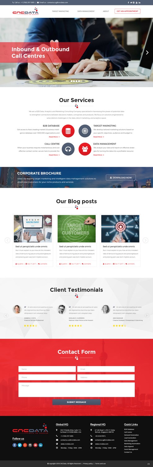 Wordpress Design by pb for CNCDATA ASIA PTE LTD | Design #17844148