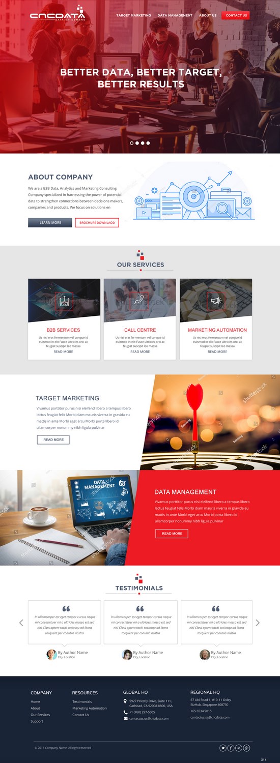 Wordpress Design by pb for CNCDATA ASIA PTE LTD | Design #17844159