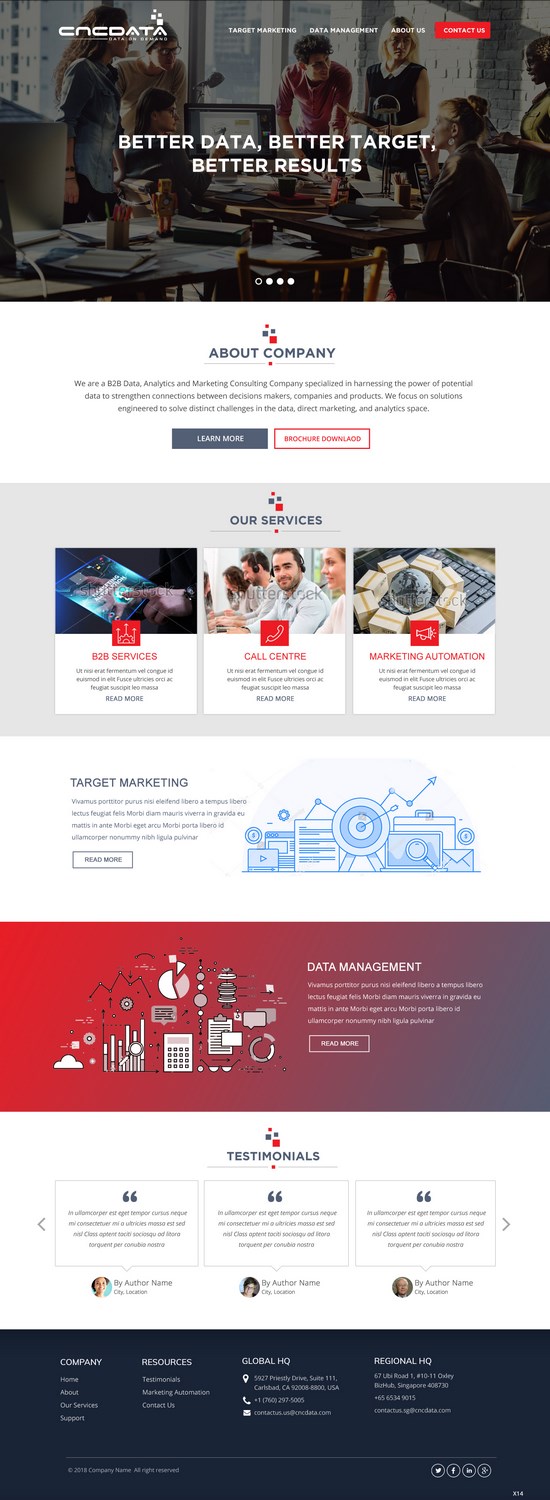 Wordpress Design by pb for CNCDATA ASIA PTE LTD | Design: #17844161