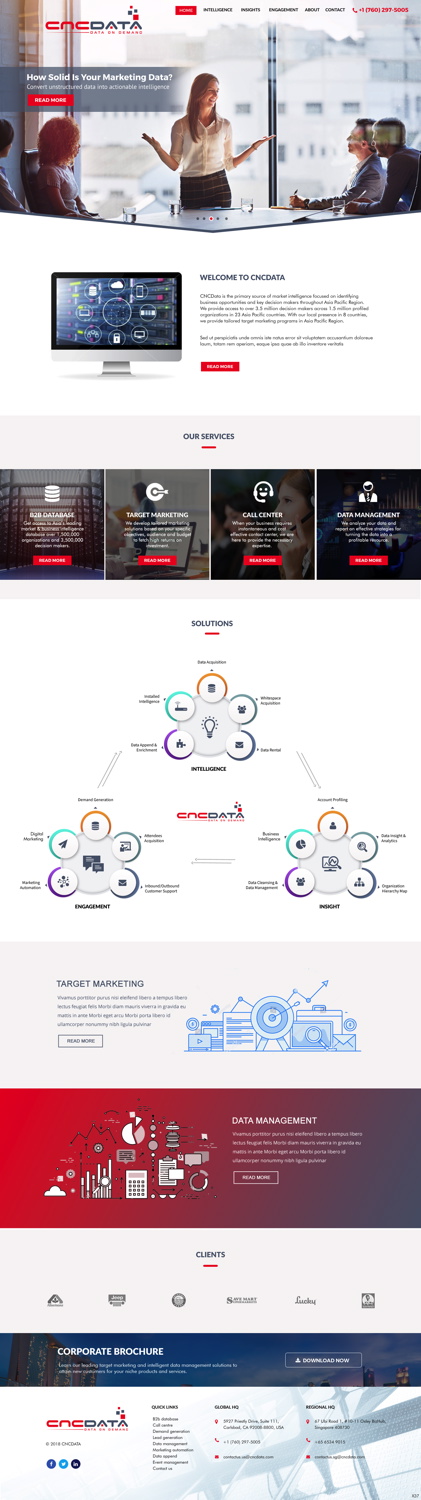 Wordpress Design by pb for CNCDATA ASIA PTE LTD | Design #18409974