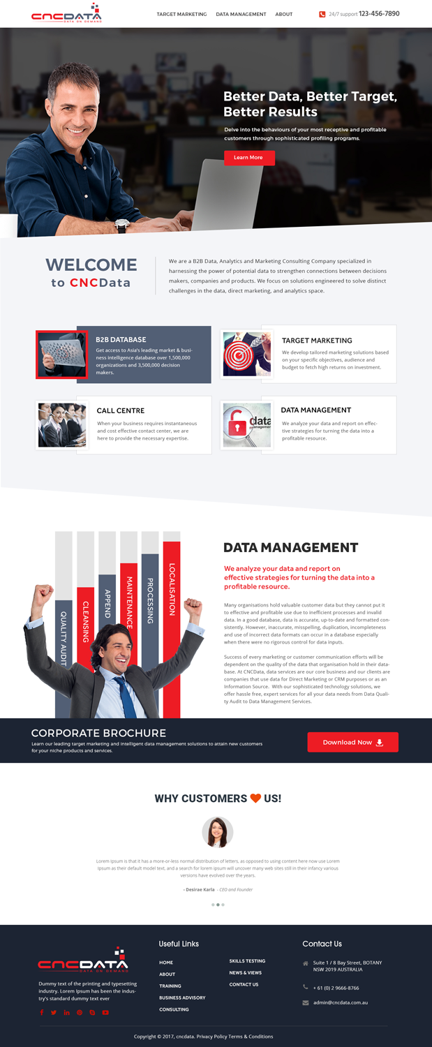 Wordpress Design by Xclusive Designers for CNCDATA ASIA PTE LTD | Design #17836740