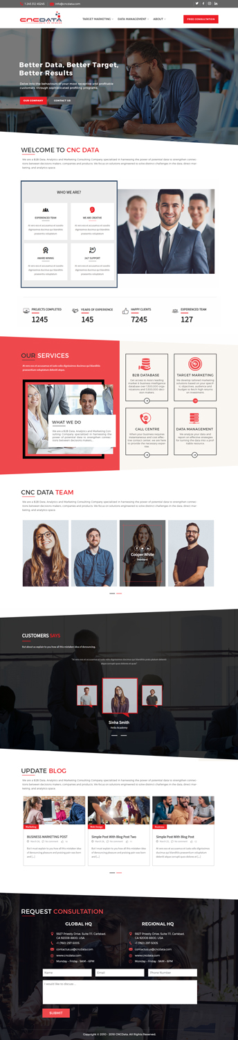 Wordpress Design by Xclusive Designers for CNCDATA ASIA PTE LTD | Design #17847741