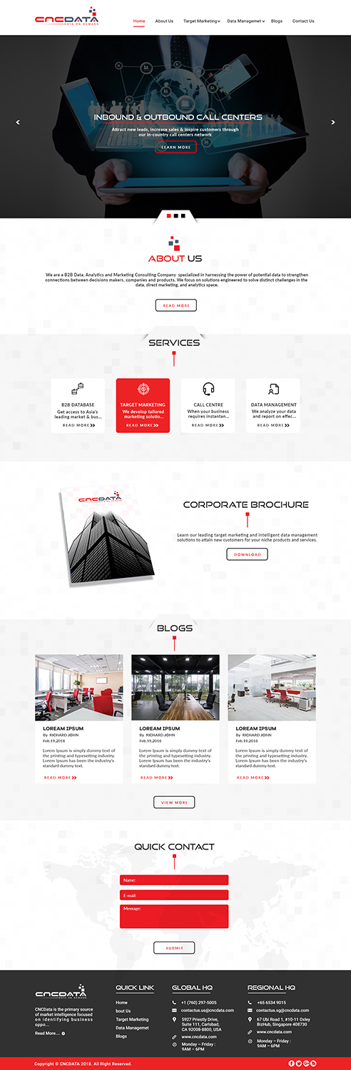 Wordpress Design by bdesigner9 for CNCDATA ASIA PTE LTD | Design #17850736