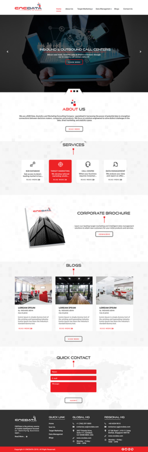 Wordpress Design by bdesigner9 for CNCDATA ASIA PTE LTD | Design: #17850736