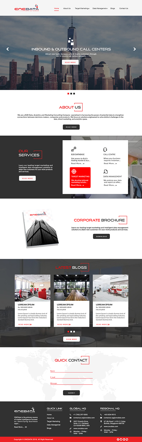 Wordpress Design by bdesigner9 for CNCDATA ASIA PTE LTD | Design #17850737