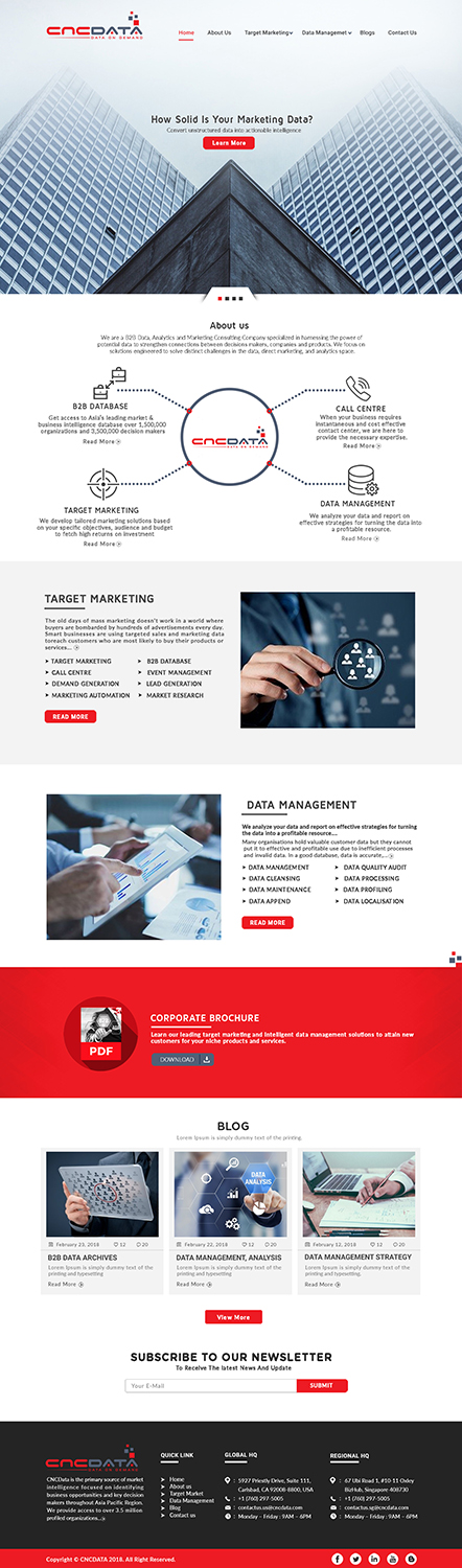 Wordpress Design by bdesigner9 for CNCDATA ASIA PTE LTD | Design #17881047