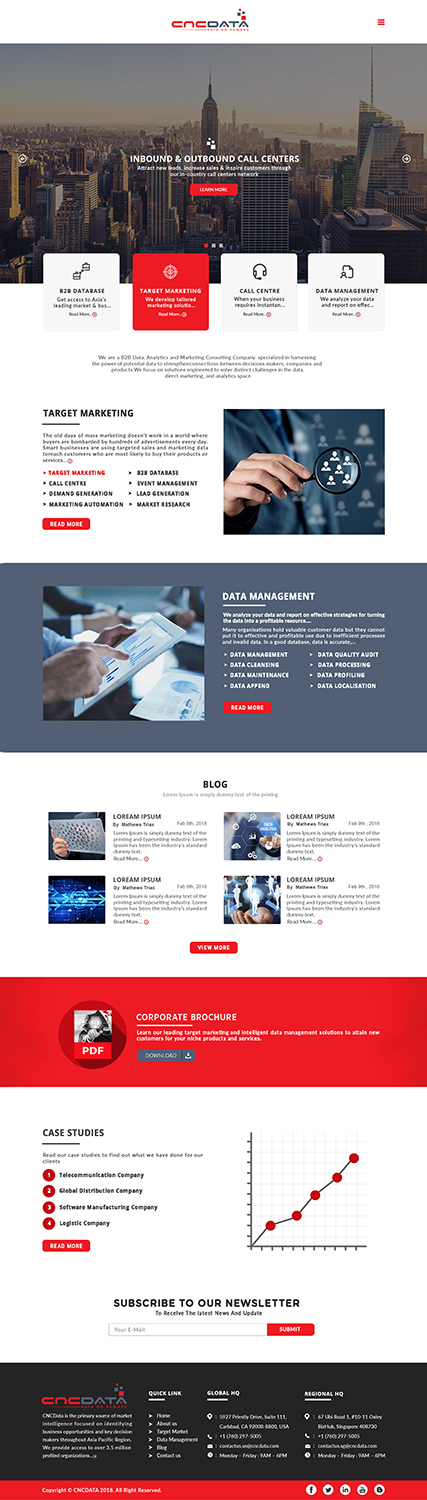 Wordpress Design by bdesigner9 for CNCDATA ASIA PTE LTD | Design #17912886